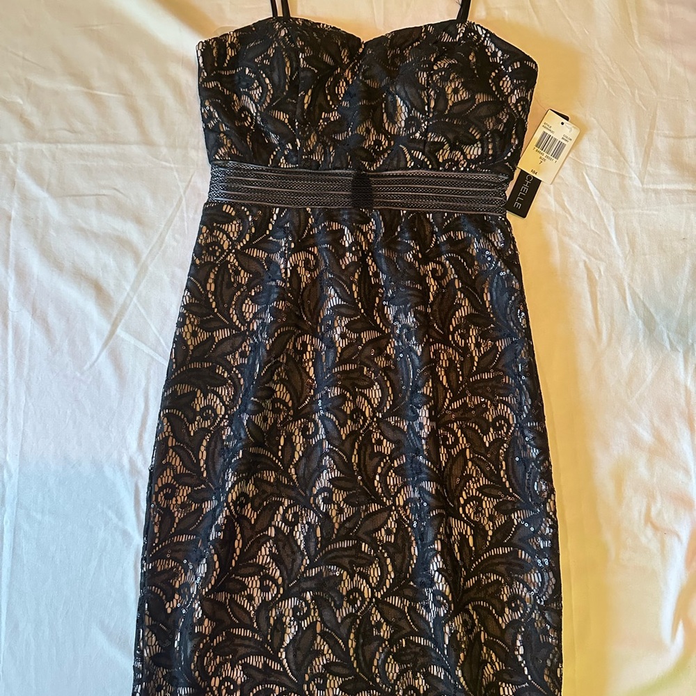 NWT My Michelle Black Lace Dress Sz 7